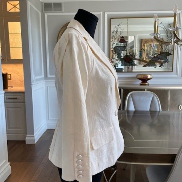 Ivory FRAME linen/cotton blazer/jacket. EUC. XS - Picture 5 of 6